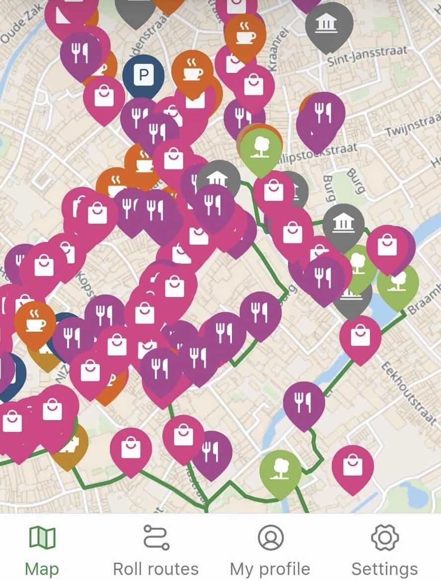 Screenshot onwheels app